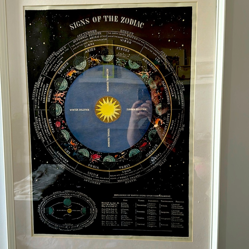 Beautiful “signs of the zodiac” poster.